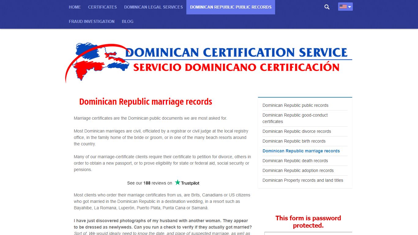 Dominican Republic marriage records